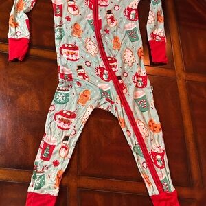 Little Sleepies peppermint mocha holiday zippy